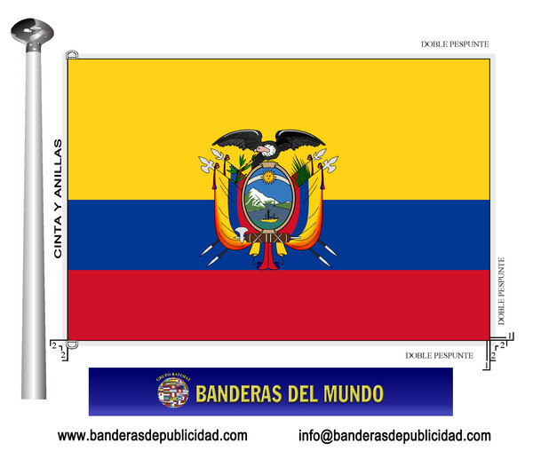 Bandera Ecuador Banderas Del Mundo Banderas Y Mástiles Banderas