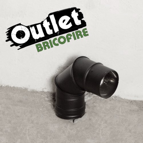 OUTLET: Codo 90º Inox negro mate 80 mm