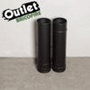 OUTLET: Tubo pellet 80 inox negro mate extensible 300 a 500
