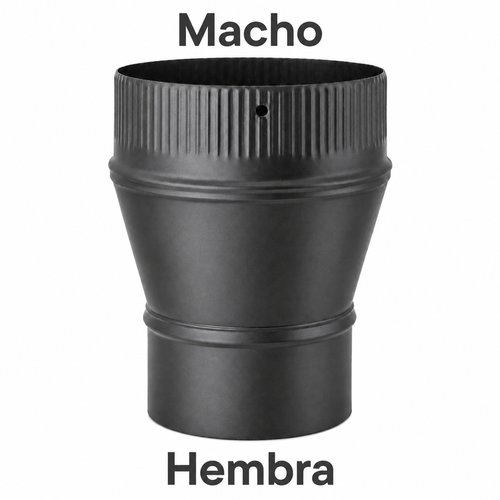 Adaptador Tubos Negro Mate