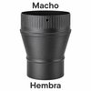 Adaptador Tubos Negro Mate
