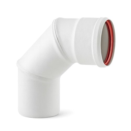 Codo 90 pellet blanco 80 mm