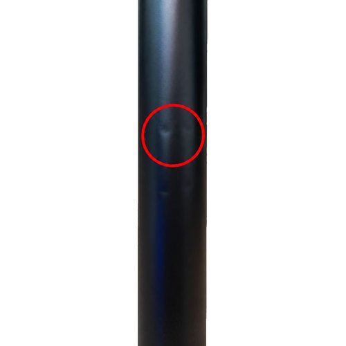 OUTLET: Tubo doble pared 80/125 Inox Negro Mate 100 cm