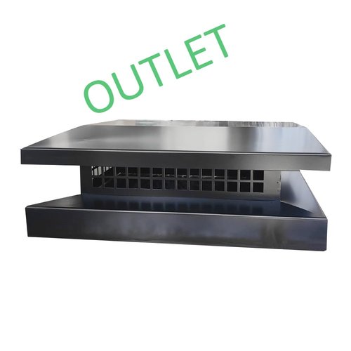 OUTLET: Sombrerete Ecovent 980X500 Negro con Antipájaros