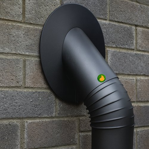 Embellecedor pared a 45º Negro Mate