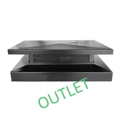 OUTLET: Sombrerete Ecovent 800x400 Negro con antichispas