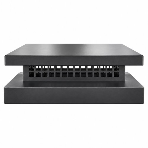OUTLET: Ecovent 630x630 Negro Mate con malla antipájaros