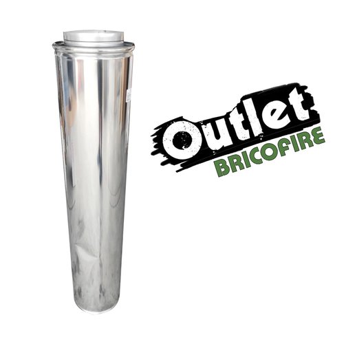 OUTLET: Tubo doble pared 150/200 inox 100 cm