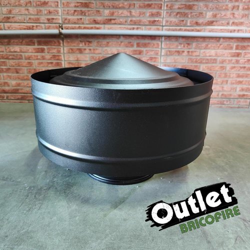 OUTLET: Sombrerete Antirrevoco Doble Pared Practic 125/175 Negro Mate