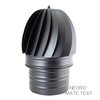 Sombrero aspirador giratorio negro mate texturado