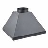 OUTLET: Tolva Negro Mate 320x300 salida 200 OUTLET: Tolva Negro Mate 320x300 salida 200