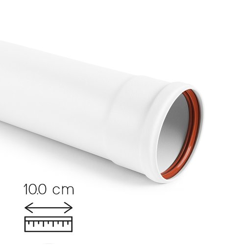 Tubo Pellet 80 Blanco Mate 100 cm