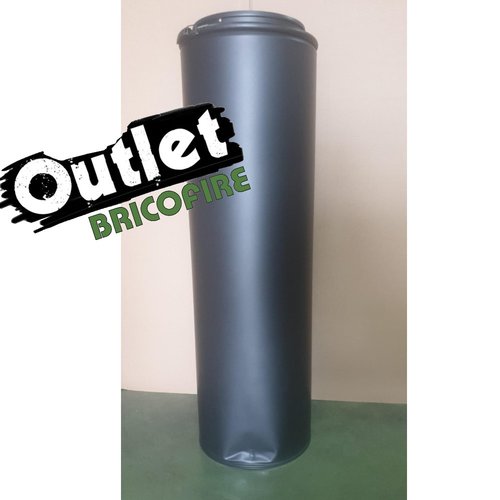 OUTLET: Tubo doble pared Inox Negro Mate 250/300 100 cm