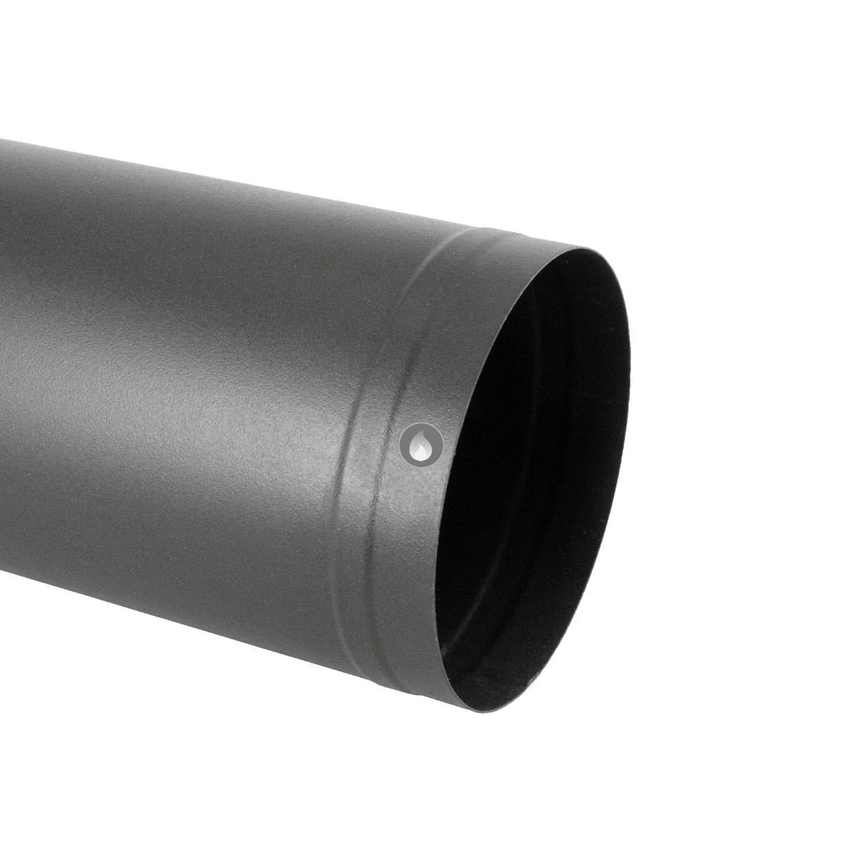 Practic Plafón para tubo de estufa (Diámetro: 150 mm, Negro, Mate)