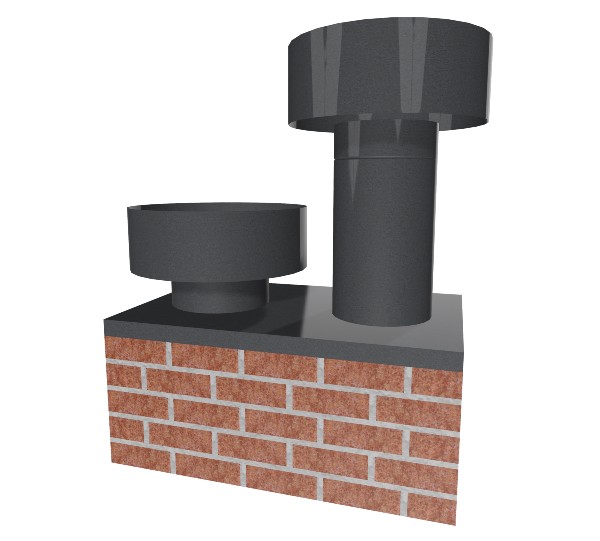 Caja para chimenea y sombrerete