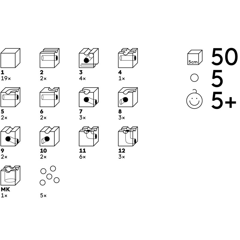 50 cubos cuboro en 12 funciones