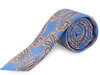 Corbata cachemira azul y cobre