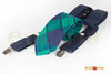 Corbata de cuadros tonos verdes y azul marino