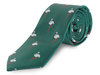 Corbata verde con flamencos