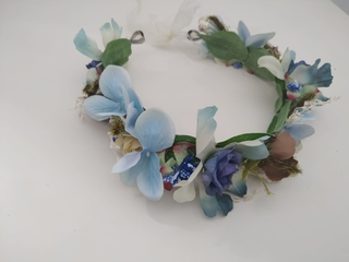Corona de flores Ref. 012 tonos azules