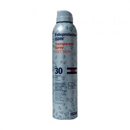 Fotoprotector ISDIN Transparent Spray WET SKIN SPF30 200ml.
