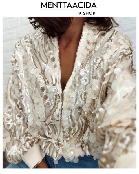 Bomber de Lentejuelas color gold de Mentta Ácida ropa&complementos  menttaacida_shop  2025