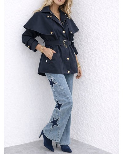 Gabardina Marino capa con jeans star by Mentta Ácida_shop