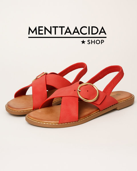 Sandalias planas Cereza Ácida Sandalias Planas Cereza Ácida De Mentta Ácida