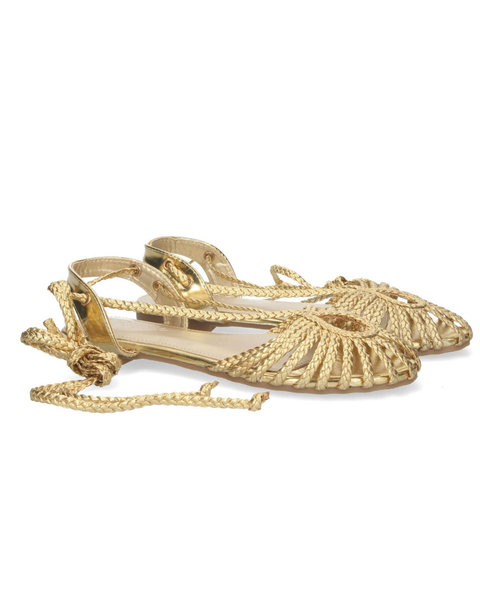 Sandalias Goldie Sandalias planas trenzadas Goldie Corina Mentta Ácida