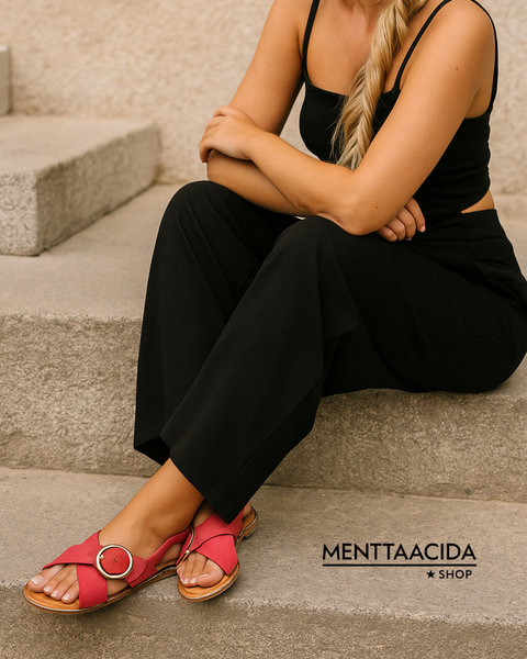 Sandalias planas Cereza Ácida Sandalias Planas Cereza Ácida De Mentta Ácida