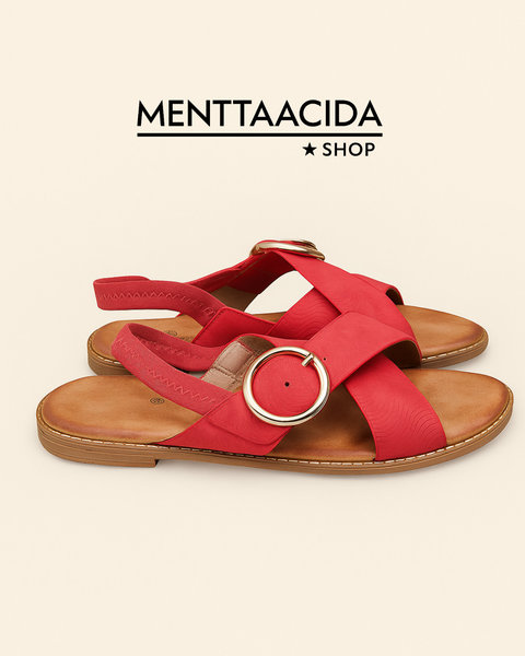 Sandalias planas Cereza Ácida Sandalias Planas Cereza Ácida De Mentta Ácida