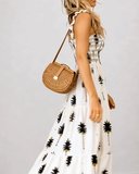 Vestido Palmeras Green/Grey