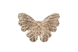 Broche dorado mariposa