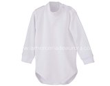 Body beb\u00e9 interior afelpado cuello semicisne de Calamaro Baby - blanco