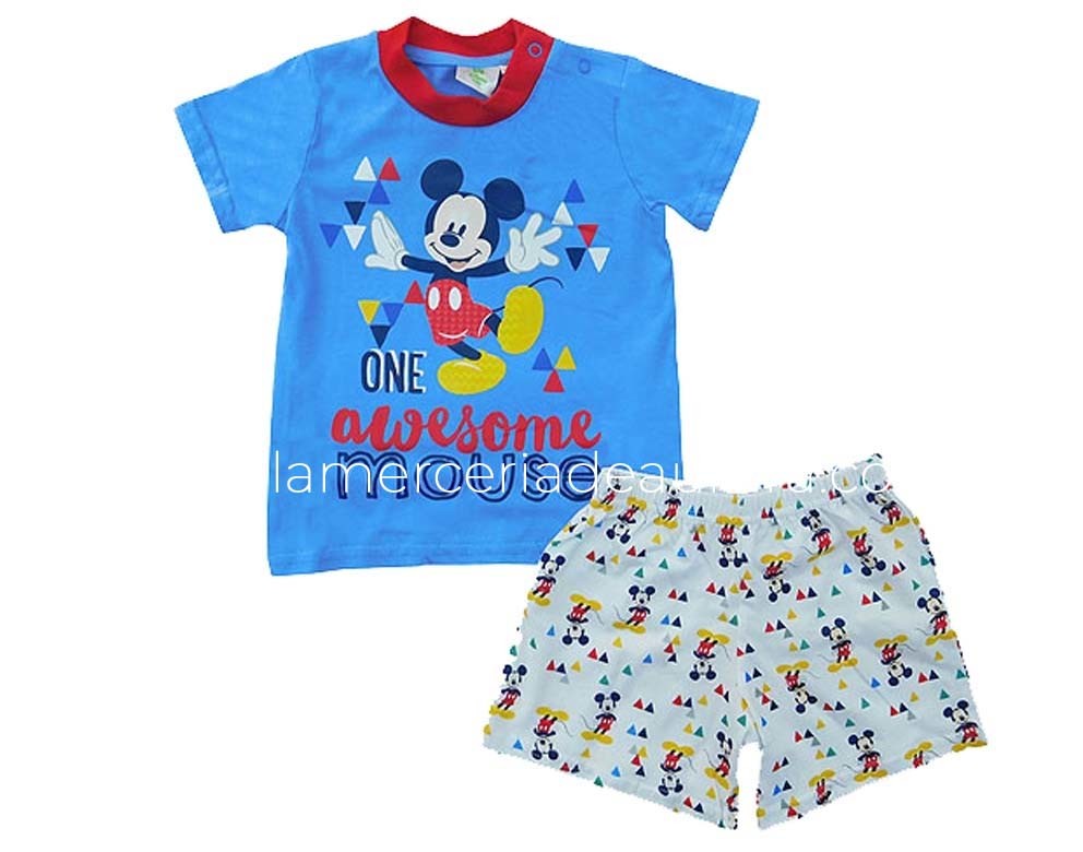 Pijama bebé corto verano de Mickey (12-36 meses)