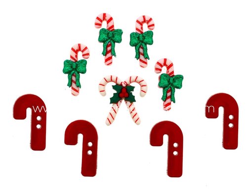 Botones decorativos CANDY STRIPED CHRISTMAS 2466 de Dress It Up