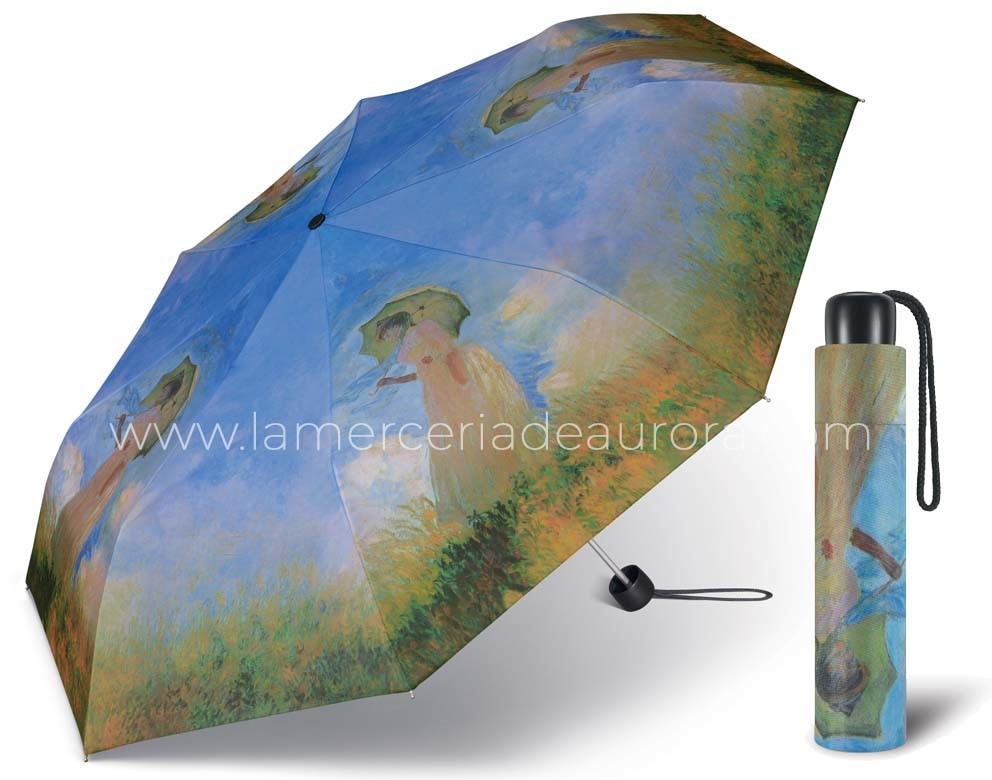 Paraguas plegable de mujer colección arte con sombrilla de Monet"
