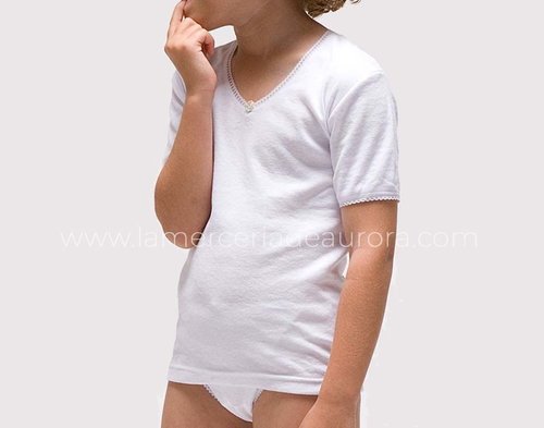 Agarrar Leia protesta Camiseta interior termal niña manga corta 360 de Rapife