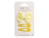 Clip pico pato lazo mariposa + 2 clips rana de Siena complementos - amarillo pastel