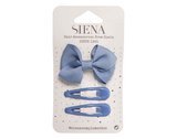 Clip pico pato lazo mariposa + 2 clips rana de Siena complementos - azul francia