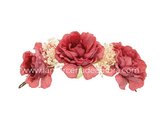 Tocado flores tonos degradados 228106001 de Siena Complementos - rojo