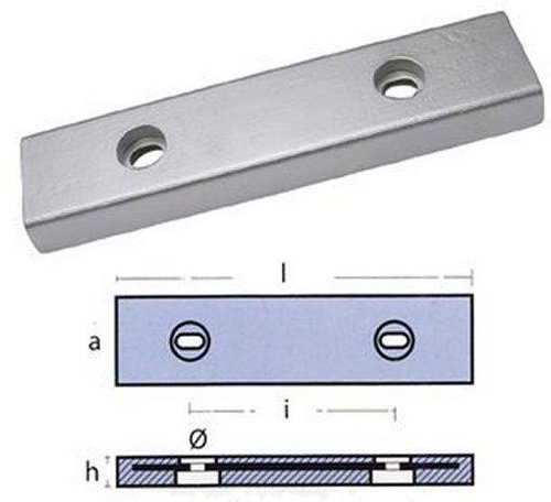 ANODO PLETINA DE ACERO INOX