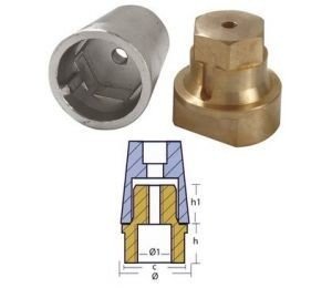 ANODO RADICE HEXAGONAL COMPLETO