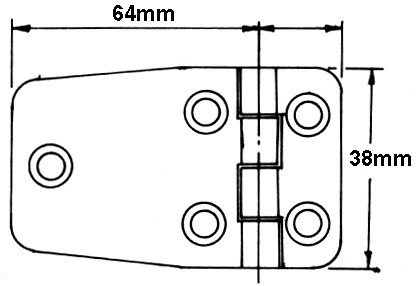 Bisagra Falsa Escuadra