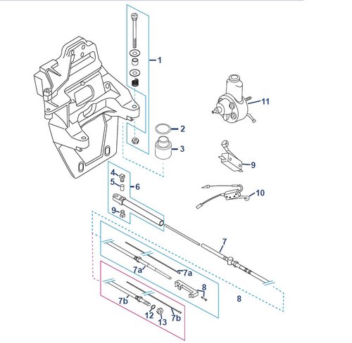CAMPANA TRANSOM, CABLE CAMBIO y BOMBA DIRECCIÓN CAMPANA TRANSOM, CABLE CAMBIO y BOMBA DIRECCIÓN