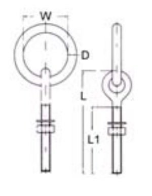 CANCAMO ACERO INOXIDABLE CON ANILLA