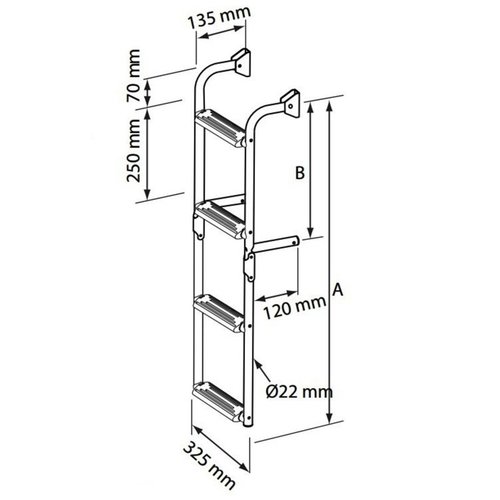 ESCALERA DE BAÑO PLEGABLE