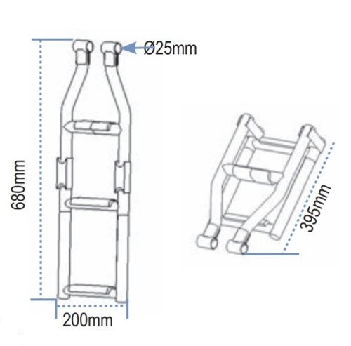 ESCALERA PLEGABLE 1+2 PELDAÑOS