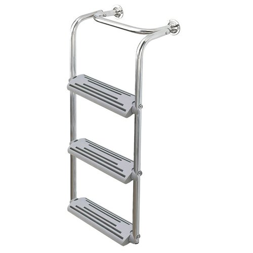 ESCALERA PLEGABLE AC. INOX. 3 PELDAÑOS 90º-180º