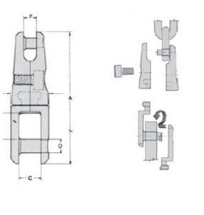 GRILLETE ANCLA GIRATORIO GRILLETE ANCLA GIRATORIO
